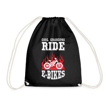 Cool Grandpas Ride E Bike - Drawstring Bag - black - Front