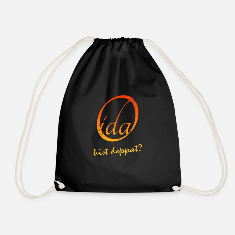 Oida bist deppat? - Turnbeutel - Schwarz
