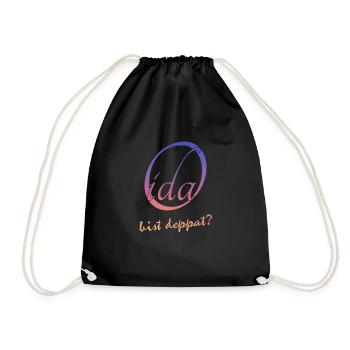 Oida bist deppat? - Turnbeutel - Schwarz - Vorne