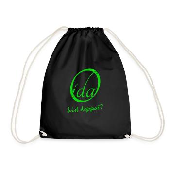 OIda bist deppat - Turnbeutel - Schwarz - Vorne