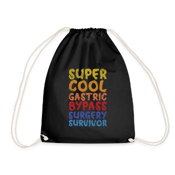 super cool gastric bypass surgery design - Drawstring Bag - black - Front