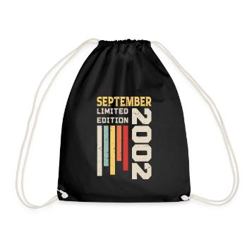 September 2002 Birthday Gift September 2002 - Drawstring Bag - black - Front