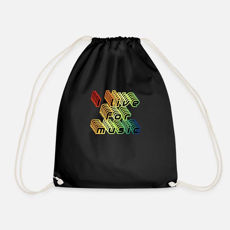 I live for music design - Turnbeutel - Schwarz