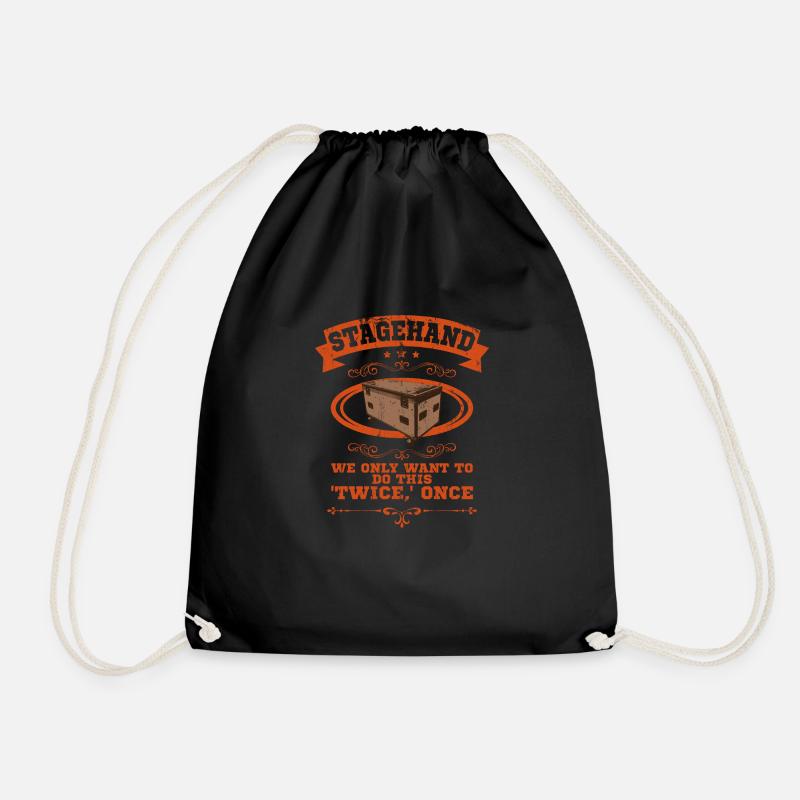Stagehand Stagecrew Crew Roadie Event Geschenk - Turnbeutel - Schwarz