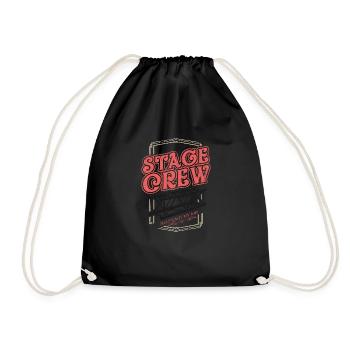 Stagehand Stagecrew Crew Roadie Event Geschenk - Turnbeutel - Schwarz - Vorne