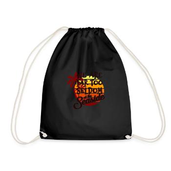 We Are Far Too Seldom At The Seaside Sea - Drawstring Bag - black - Front