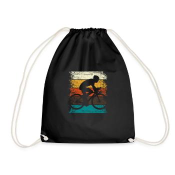 Biking Retro vélo de course vélo VTT cadeau - Sac de sport léger - noir - Devant
