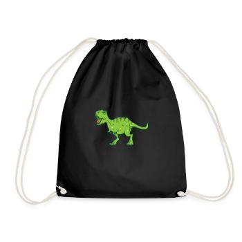 Dinosaurier Party Tyrannosaurus Rex Dino Geschenk - Turnbeutel - Schwarz - Vorne