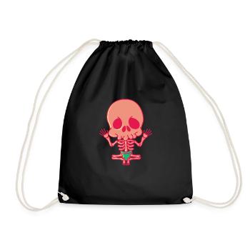 Squelette mains horreur Halloween Costume cadeau - Sac de sport léger - noir - Devant