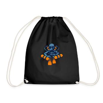 TEC DIVER SIDEMOUNT Tauchgang Geschenk Für Taucher - Turnbeutel - Schwarz - Vorne