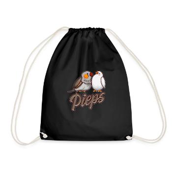 PIEPS ZEBRAFINK cadeau rétro pour pinsons zébrés - Sac de sport léger - noir - Devant