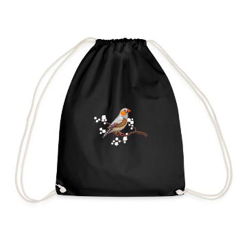 ZEBRAFINK CHERRY BLOSSOM Cadeau pour pinsons zébrés - Sac de sport léger - noir - Devant