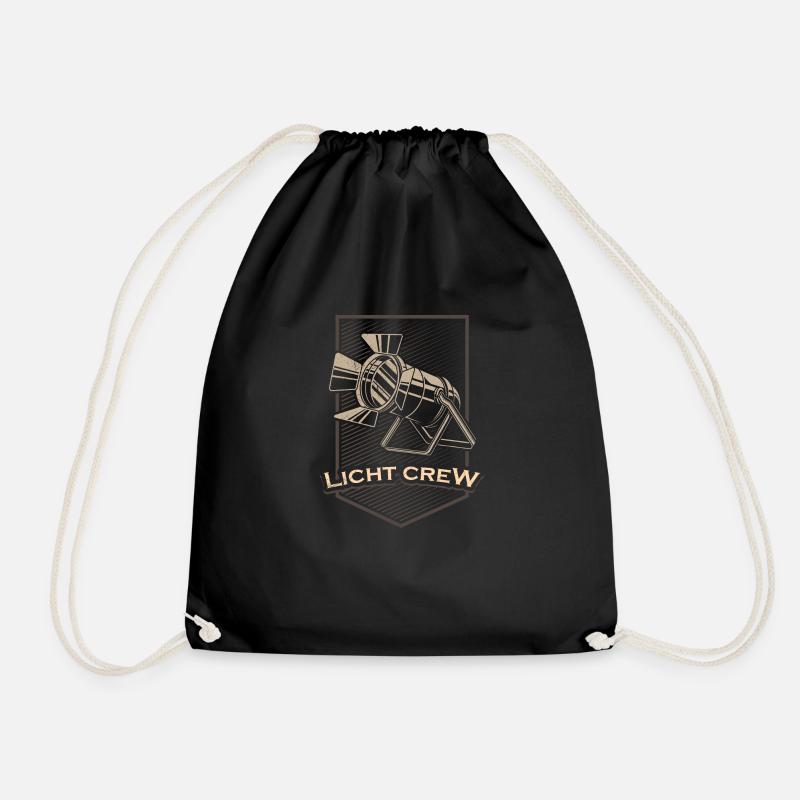 LIGHT CREW Retro Licht Lichttechniker Geschenk - Turnbeutel - Schwarz