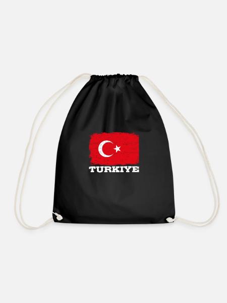 TÜRKISCHE FLAGGE Türkei Fahne Geschenk für Türken - Turnbeutel - Schwarz