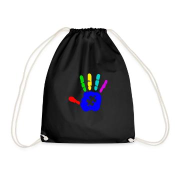 AUTISM PUZZLE HAND Cadeau de sensibilisation à l'autisme - Sac de sport léger - noir - Devant