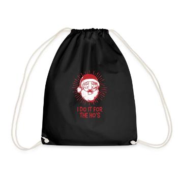 UGLY CHRISTMAS VINTAGE cadeau Santa Claus pour - Sac de sport léger - noir - Devant