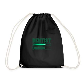 DENTAL STUDENT DENTIST gift - Drawstring Bag - black - Front