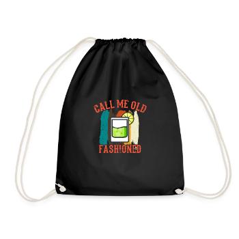 Cocktail gift barman for barmaid COCKTAIL - Drawstring Bag - black - Front