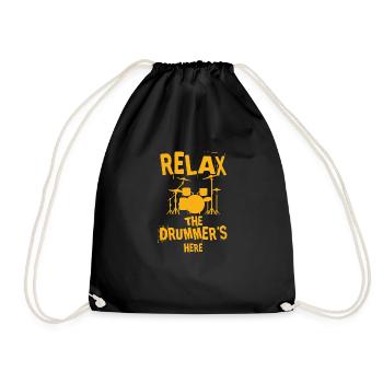 DRUMMER Geschenk Schlagzeug für Schlagzeuger THE - Turnbeutel - Schwarz - Vorne