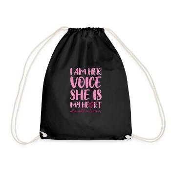 AUTIST MAMA World Autism Day Gift Autistic - Drawstring Bag - black - Front