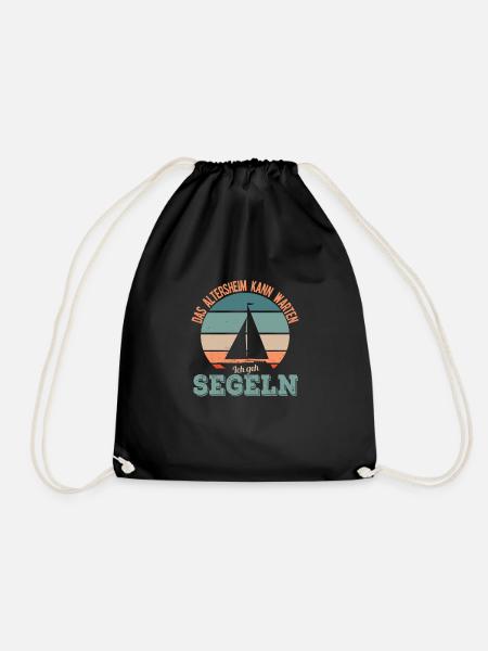 Rentner Segeln Segler Pension Rente 2021 Pensioner - Turnbeutel - Schwarz