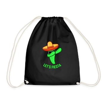 LET'S FIESTA Cinco De Mayo Gift Party Women - Drawstring Bag - black - Front