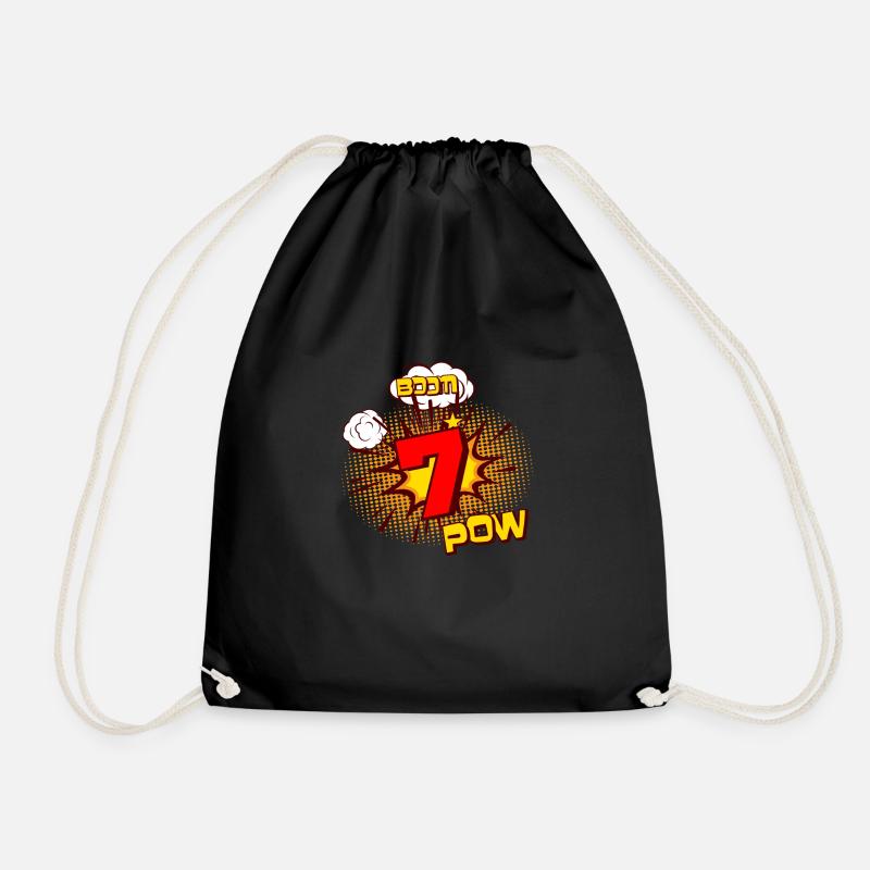 COMIC BURSE 7 Years 7 Birthday Boys - Drawstring Bag - black