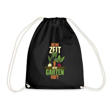 KEINE ZEIT MEIN GARTEN RUFT - Turnbeutel - Schwarz - Vorne