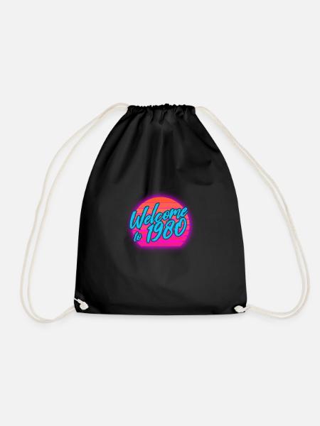 80s Vintage 80s Outfir 80s Retro 80s - Drawstring Bag - black