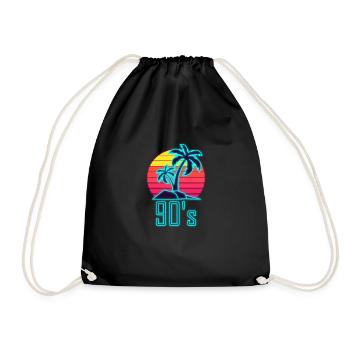 90 Mottoparty 90 Tenue 90 Retro années 90 - Sac de sport léger - noir - Devant