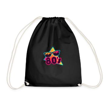 80s Sunglasses 80s Outfir 80s Theme Party 80s - Drawstring Bag - black - Front