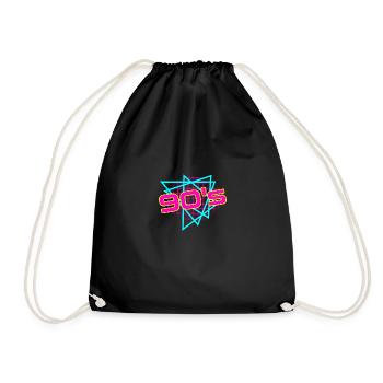 90 Mottoparty 90 Tenue 90 Retro années 90 - Sac de sport léger - noir - Devant