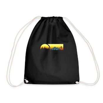 MOUNTAIN BIKE VINTAGE Mountain Biker Mountain Bike - Drawstring Bag - black - Front