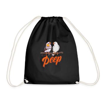 Zebra finches PEEP Zebrafinch magnificent finches - Drawstring Bag - black - Front