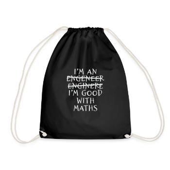 Engineer Math I Am Engineering Study - Drawstring Bag - black - Front