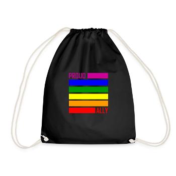PROUD ALLY LGBT Pride Gay Pride Month Drapeau LGBTQ - Sac de sport léger - noir - Devant