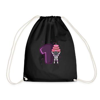J’ai déjà 1 anniversaire de l’espace 1 an - Sac de sport léger - noir - Devant