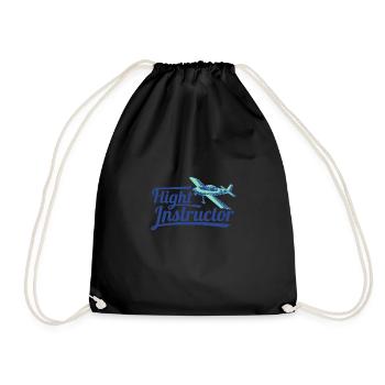 Motor Flight Instructor Flight Instructor Pilot Instructor Flight - Drawstring Bag - black - Front