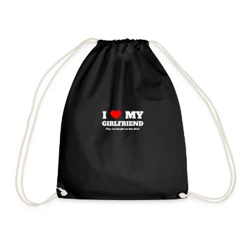 J’aime ma petite amie - Sac de sport léger - noir - Devant