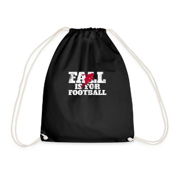 American Football Spieler Fall Is For Football - Turnbeutel - Schwarz - Vorne