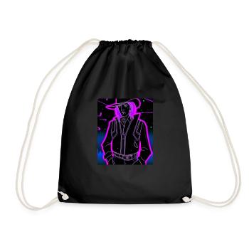 Goth Synthwave Outrun Goth Cowboy - Sac de sport léger - noir - Devant