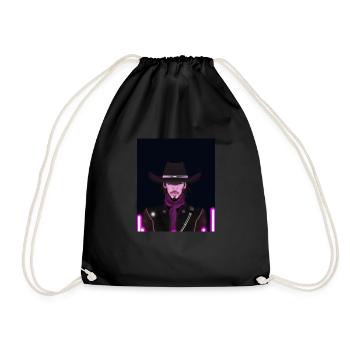 Goth Synthwave Outrun Goth Cowboy - Turnbeutel - Schwarz - Vorne