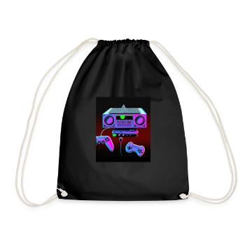 Vaporwave Aesthetic Retro Gaming Konsole - Turnbeutel - Schwarz - Vorne