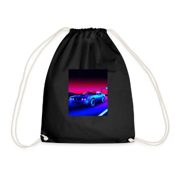 Vaporwave Aesthetic Vintage Highway - Turnbeutel - Schwarz - Vorne