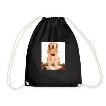 Weihnachten Hunde Golden Retriever Adventskranz - Turnbeutel - Schwarz - Vorne