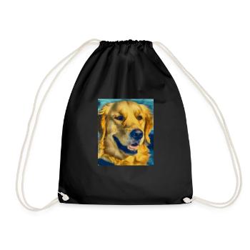 Golden Retriever Portrait Vincent Van Gogh Style - Turnbeutel - Schwarz - Vorne