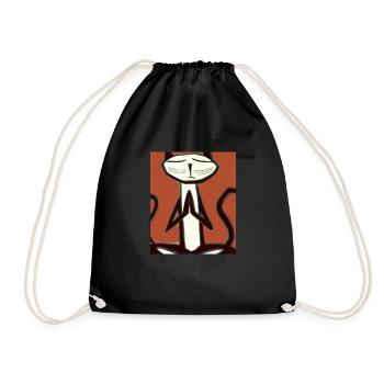 Portrait de chat méditant le cubisme de chat - Sac de sport léger - noir - Devant