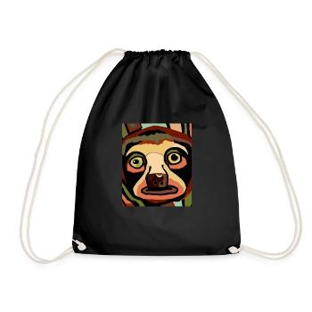 Portrait paresseux Drôle de cubisme - Sac de sport léger - noir - Devant