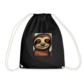 Portrait paresseux Drôle de cubisme - Sac de sport léger - noir - Devant