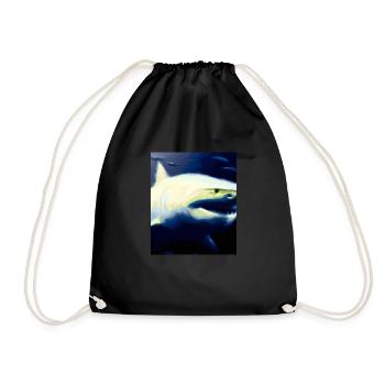 Grand Requin Blanc Vincent Van Gogh Style - Sac de sport léger - noir - Devant